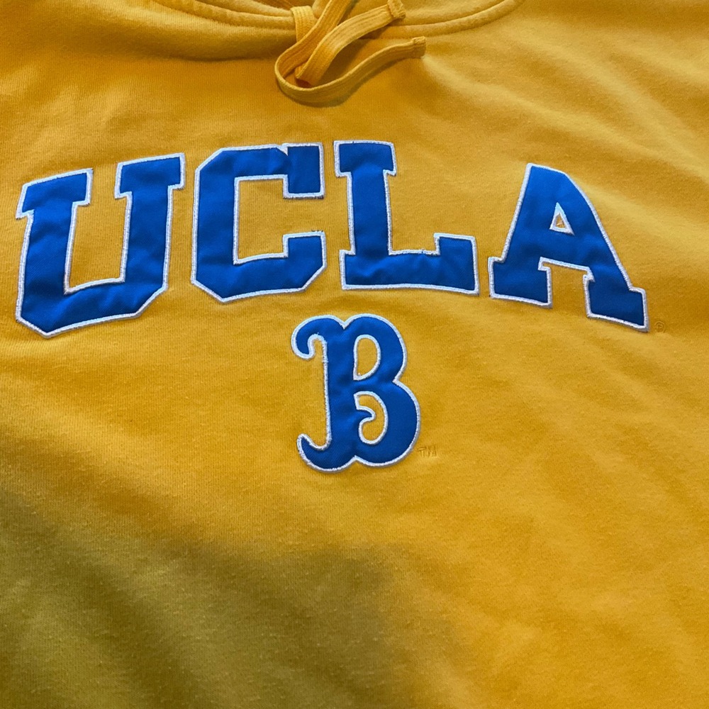 Colosseum UCLA‎ Bruins Yellow Blue Hooded Sweatshirt Hoodie Mens Large - Picture 5 of 9